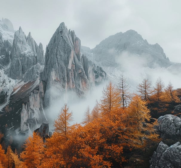 Spectacular autumn colors with serene hiking.