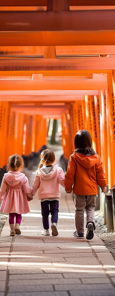 Some kids going temple Some kids going temple