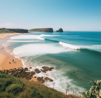 People relax on a sunny beach in Porto de Galinhas, Brazil, with gentle waves lapping at the shore. People relax on a sunny beach in Porto de Galinhas, Brazil, with gentle waves lapping at the shore.