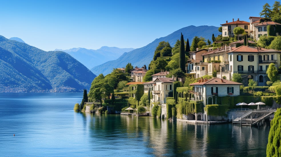 Lakeside villas in Cernobbio