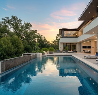 Luxury living with a focus on the stunning pool patio area of a modern house in Arlington. Luxury living with a focus on the stunning pool patio area of a modern house in Arlington.