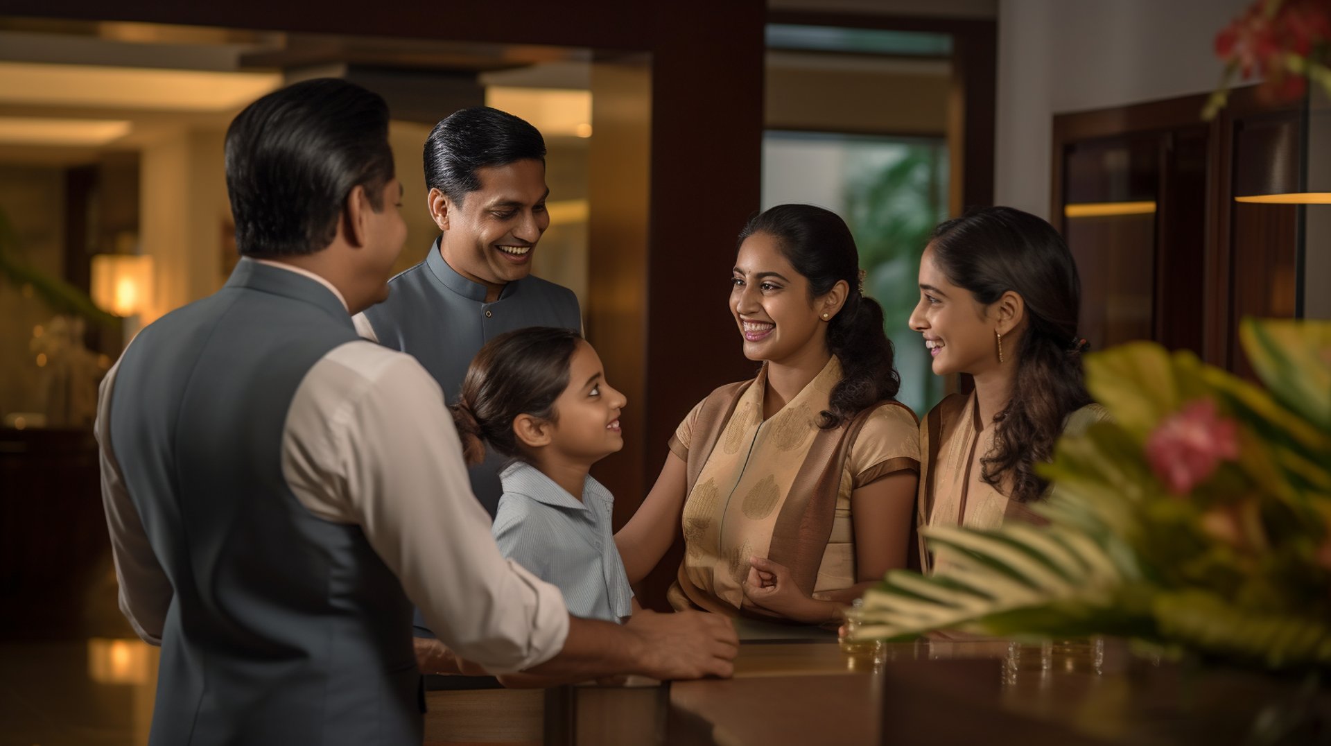 showing indian hospitality of hotel staff