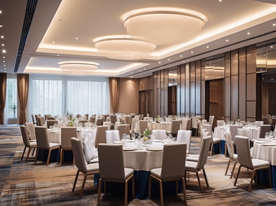 interior of a hotel's event space and function hall interior of a hotel's event space and function hall