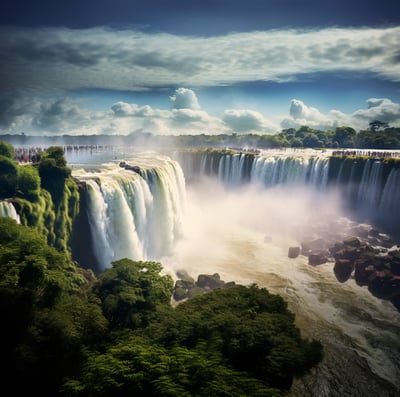 a waterfall with cascading waters