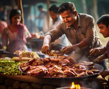 traditional lawar preparation