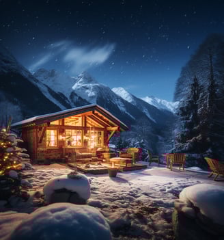 air is freezing, and the stars are shining bright