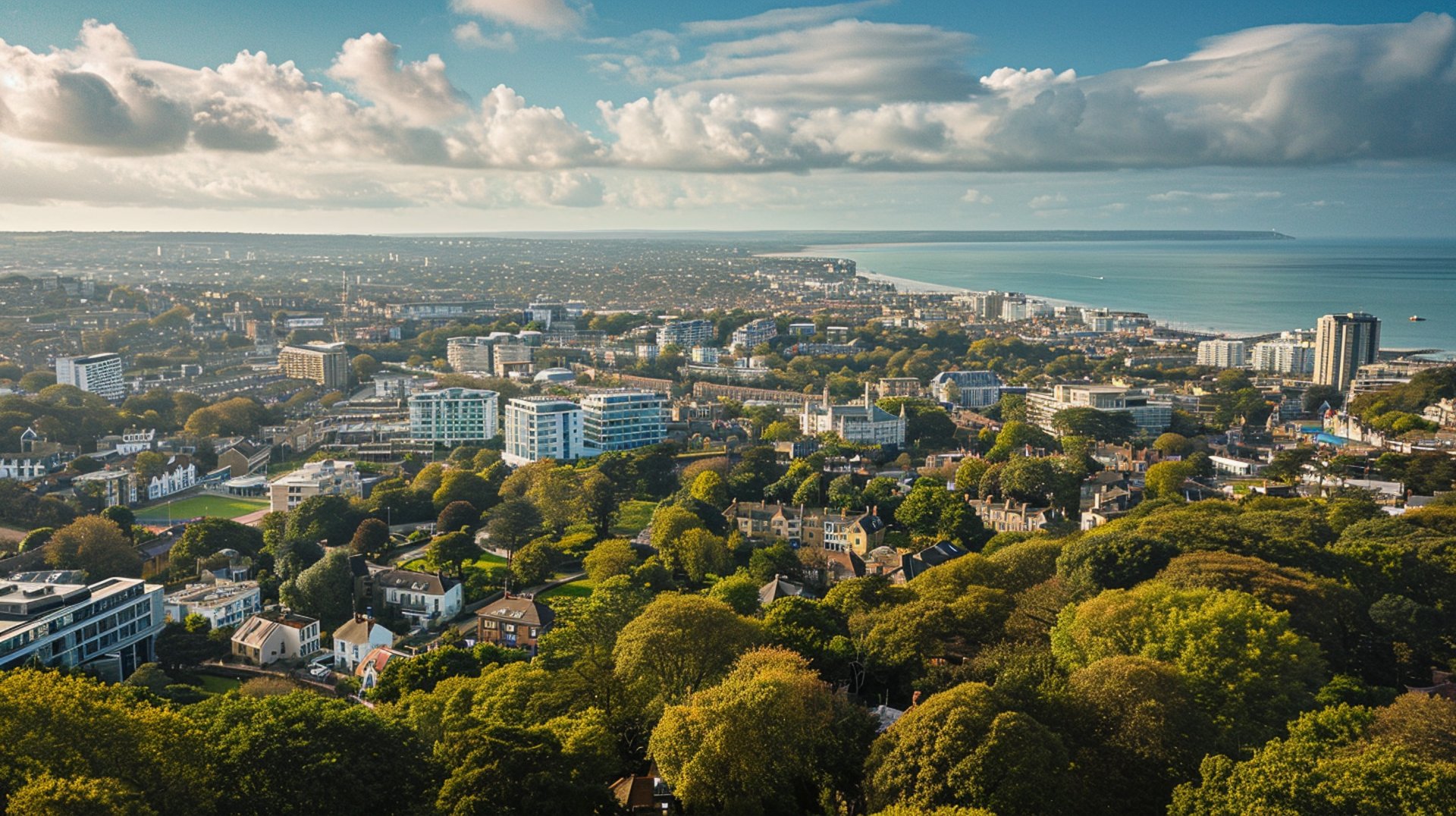 a view of bournemouth uk vibrant and bustling panor