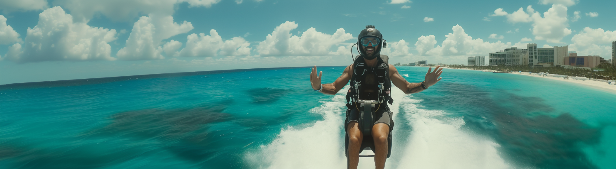Jetpacking Over Mexico's Blue Waters Jetpacking Over Mexico's Blue Waters
