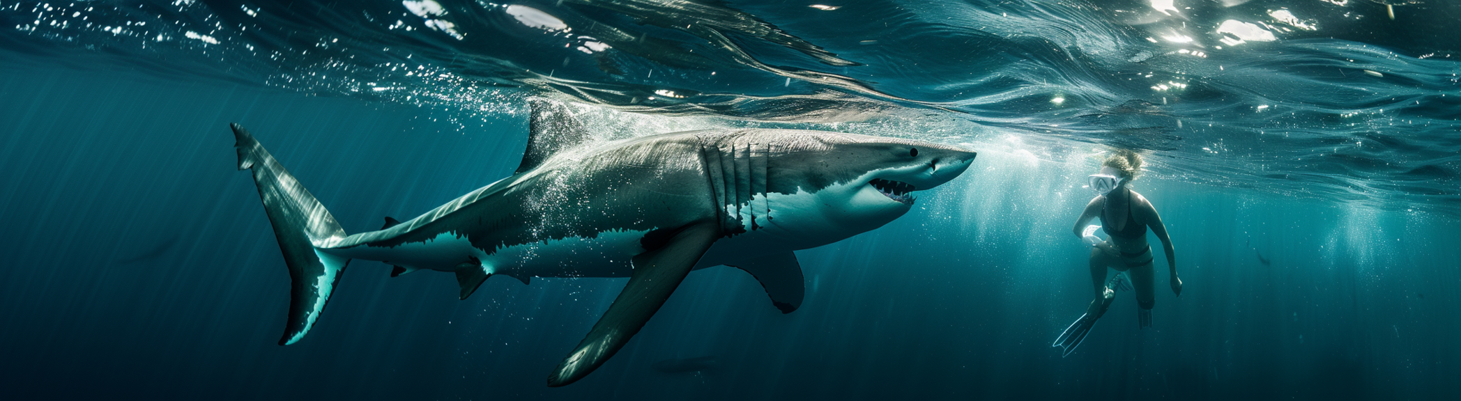 Swimming with Great White Sharks in South Africa Swimming with Great White Sharks in South Africa