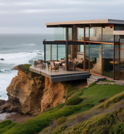 hotel vacation rental scene in bodega head