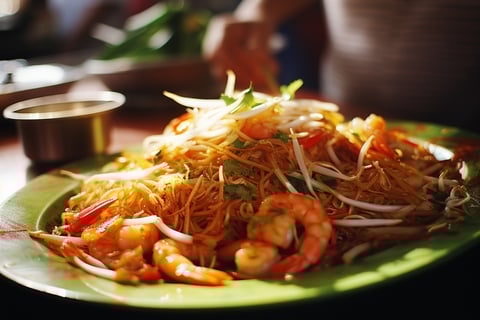pad thai in local eatery photograph a delicious plate
