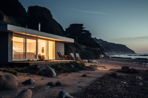 Coastal cottage by the shores of Beesands in the UK. Coastal cottage by the shores of Beesands in the UK.