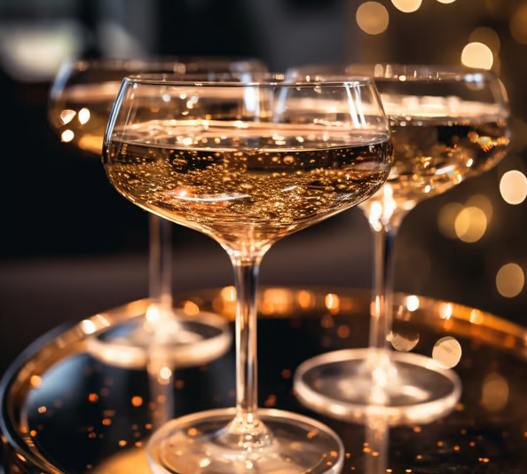sparkling beverages at an event being held in a Saint-Tropez villa rental sparkling beverages at an event being held in a Saint-Tropez villa rental