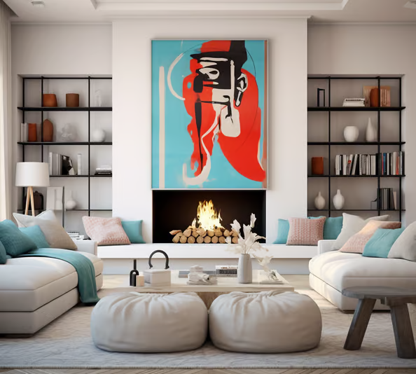 artfully appointed living room area of a Saint-Tropez villa rental artfully appointed living room area of a Saint-Tropez villa rental