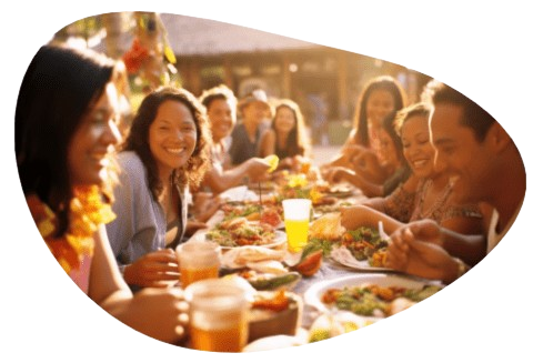 kalua pig dining image of a group