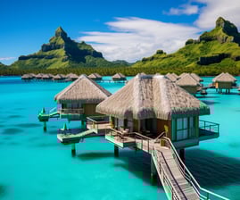 Idyllic Overwater Bungalows in the Heart of Bora Bora