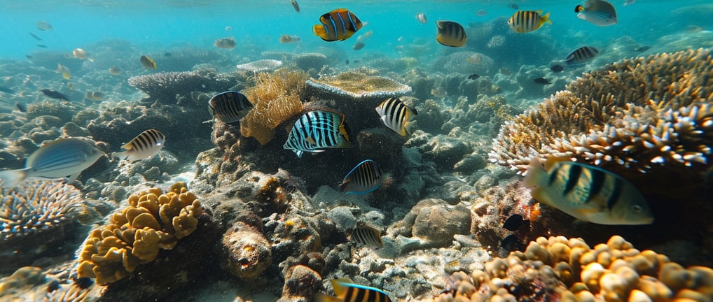 The rich marine life in the waters of Nassau.