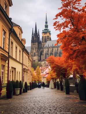 Prague Castle, Czech Republic in autumn