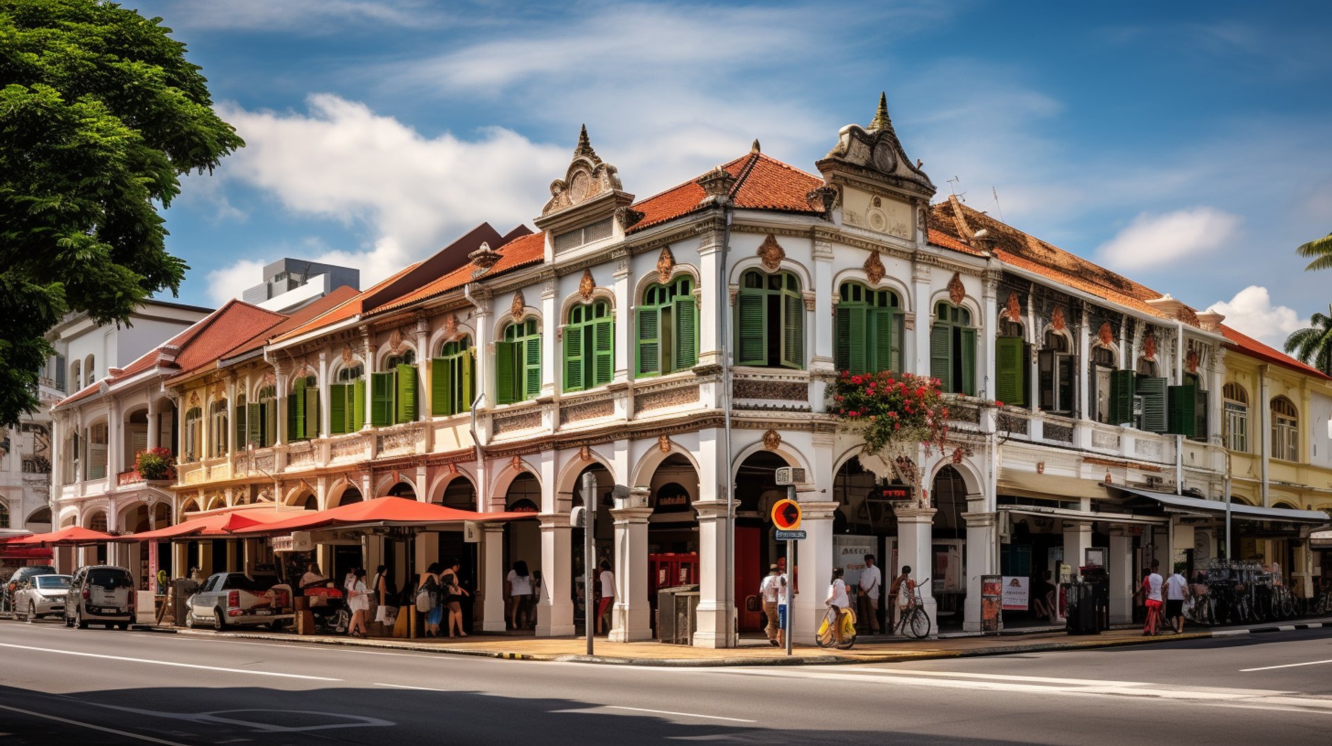 Historic colonial architecture in Singapore, reflecting the city's colonial past