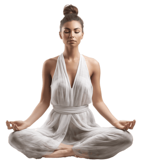 female yoga meditating