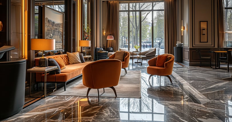 A cozy hotel room in paris