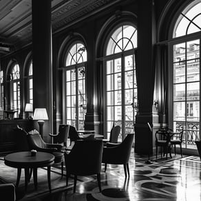 Interior of a luxury resort in france