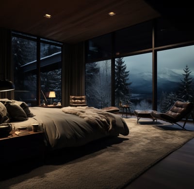 Traditional architecture of a chalet in the French Alps Traditional architecture of a chalet in the French Alps