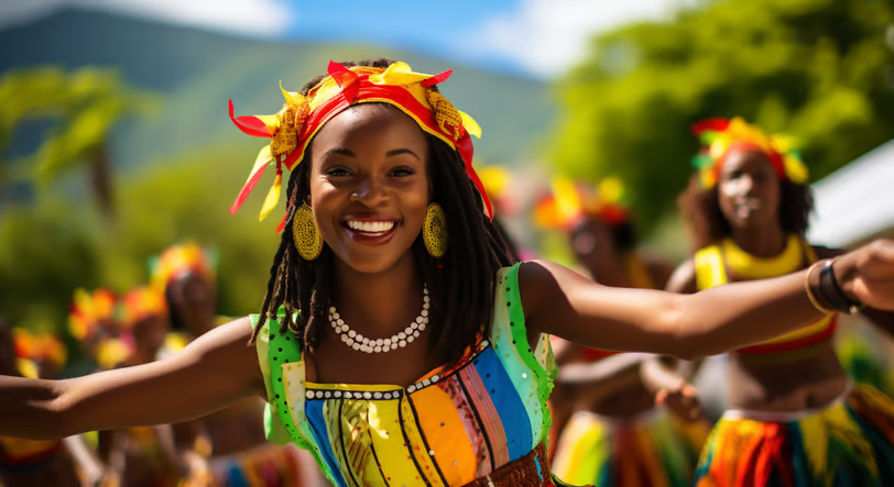 a woman in a colorful traditional dress a woman in a colorful traditional dress