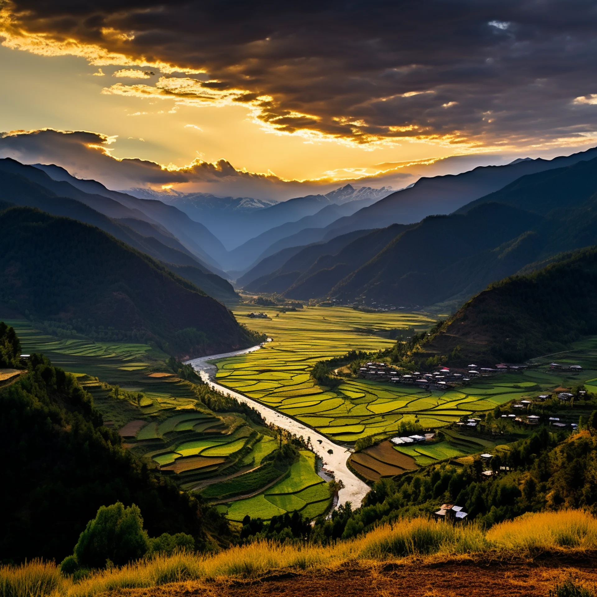 high definition image of paro valley