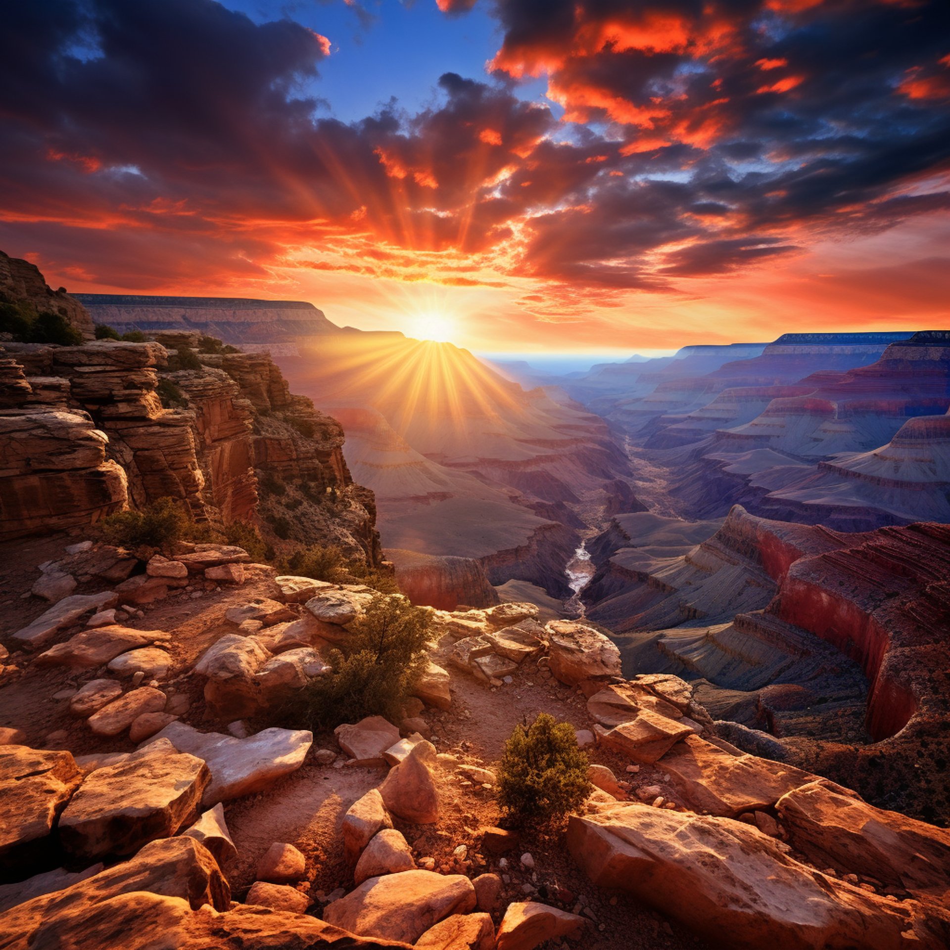 sunrise over a mountain