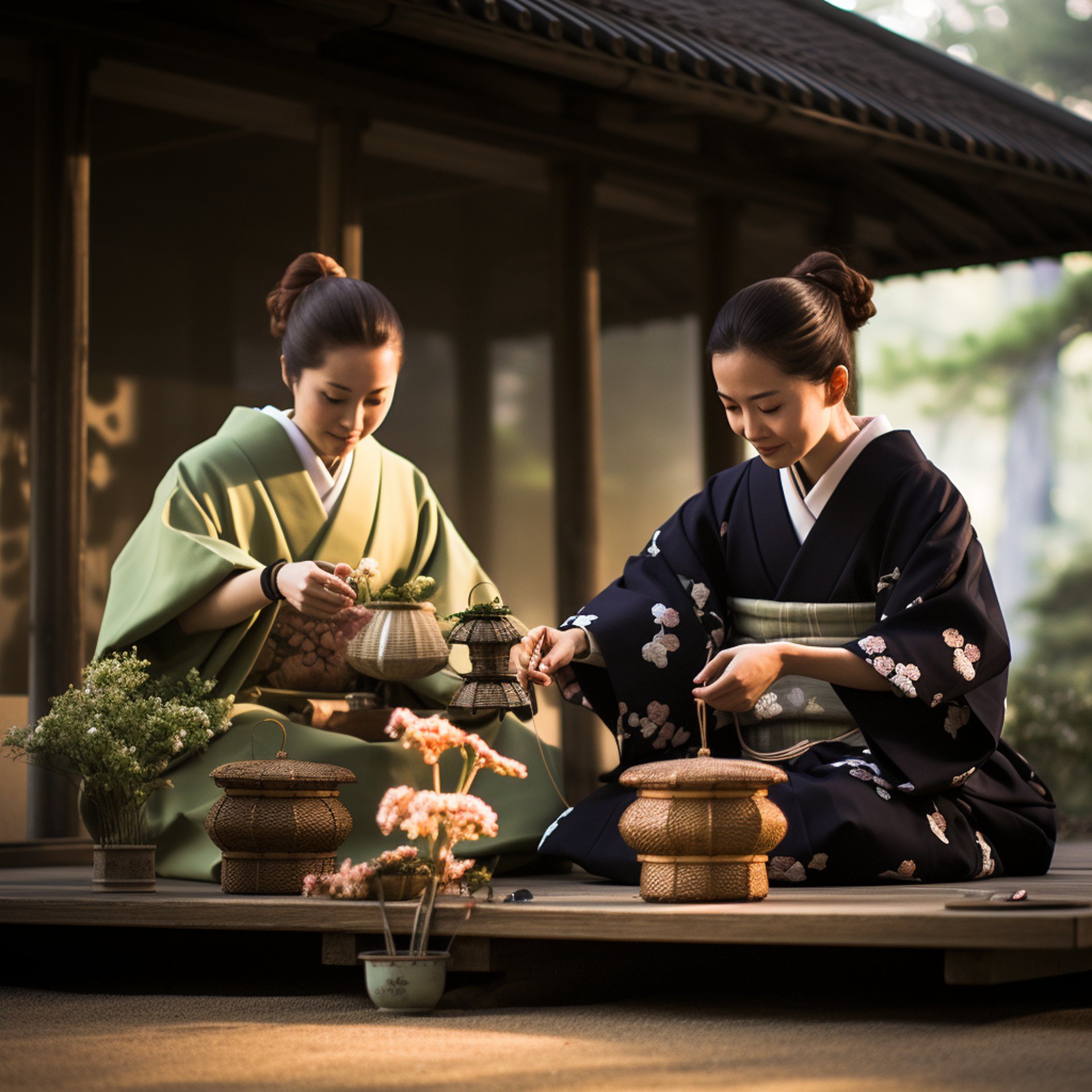 two women doing something two women doing something