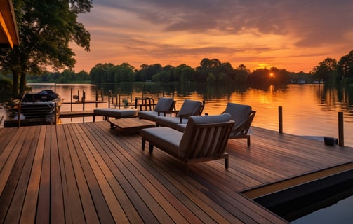 A fire pit in front of a house with chairs and palm trees, perfect for cozy outdoor gatherings.