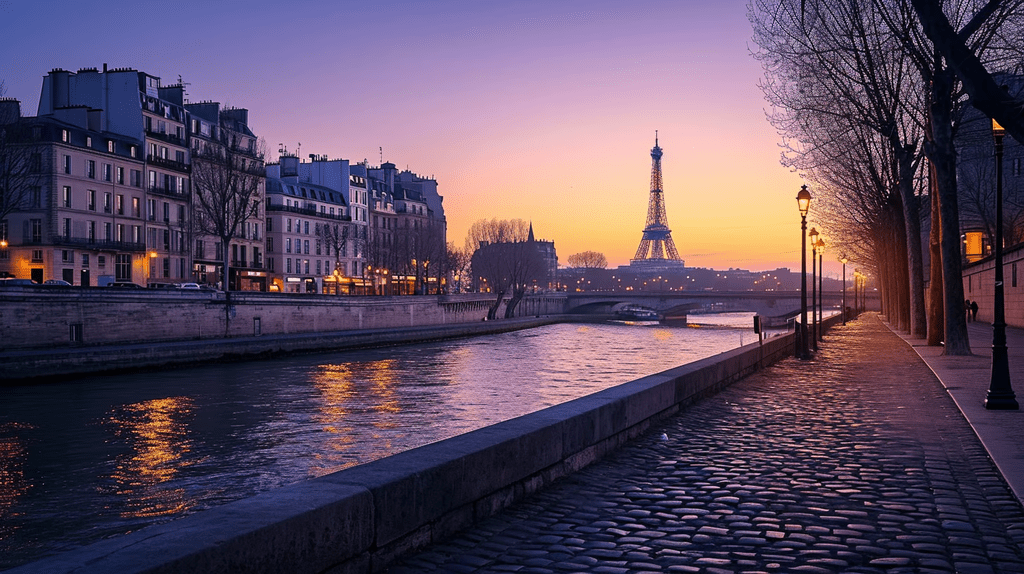 View of Paris, France in the morning.  View of Paris, France in the morning.
