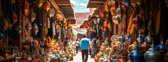 Local market in Marrakech, Morocco. Local market in Marrakech, Morocco.