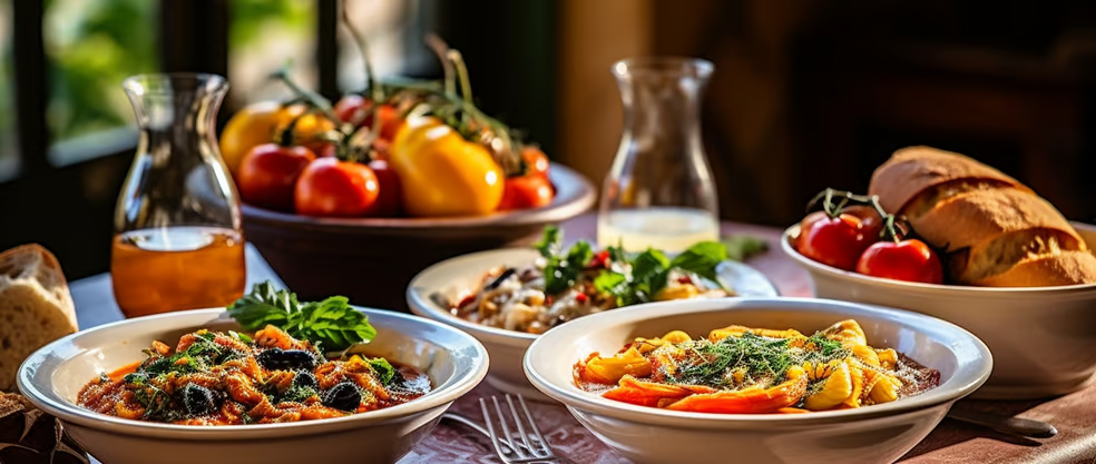 Tuscan dishes prepared for guests Tuscan dishes prepared for guests