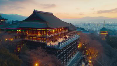 top landmark destination in Kyoto, Japan, establishing shot.. top landmark destination in Kyoto, Japan, establishing shot..