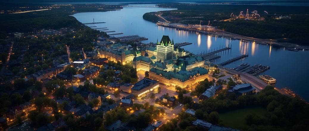 Quebec City at night