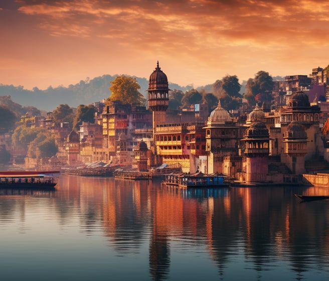 riverside temple in varanshi