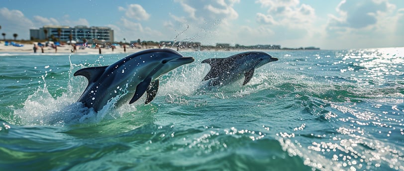 two dolphins in the ocean