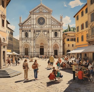 Sunlight illuminates street in front of cathedral