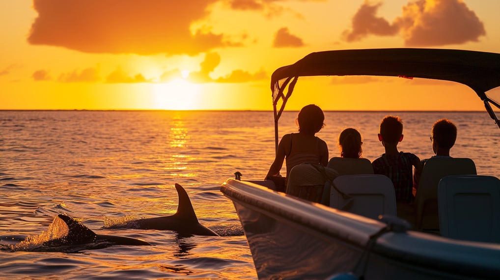 a group of people watching whales from a boat a group of people watching whales from a boat