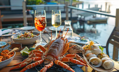Duryea's Seafood Platter: Montauk's Waterfront Dining.
