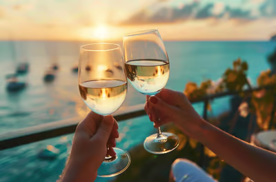 Toast to Love: Couple's Seaside Escape in the Hamptons.