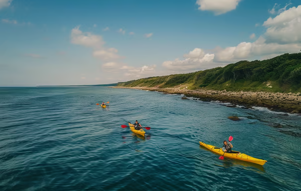 Kayaking at Dusk, Hither Hills State Park's Waterfront.