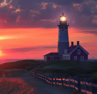 Sunset Views at Montauk Point Lighthouse: A Historic Beacon. Sunset Views at Montauk Point Lighthouse: A Historic Beacon.