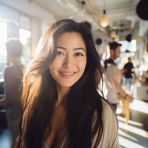 Asian lady tourist start of journey