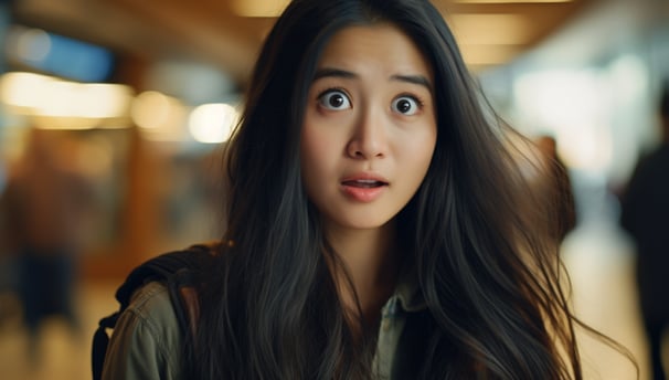 Sacred Asian lady acting