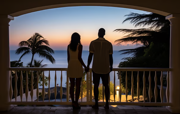 couple enjoyng view couple enjoyng view