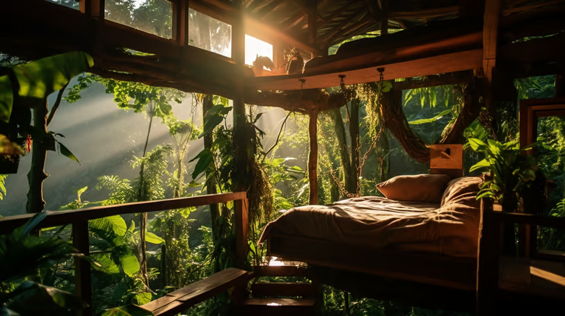 A treehouse rental deep in the rainforests of Dominica Island A treehouse rental deep in the rainforests of Dominica Island