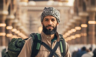 a man with a backpack